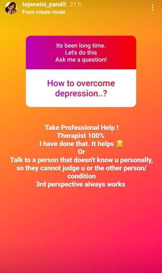 ask me a question instagram by Marathi Actress tejaswini pandit everything you want to know