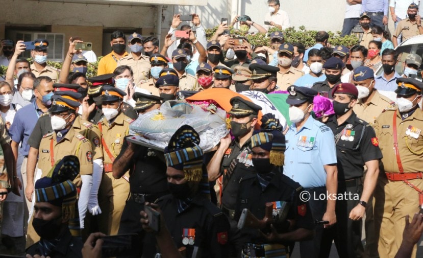 Singing Legend Lata Mangeshkar Funeral Photos