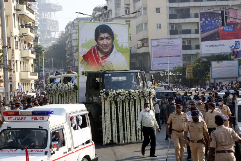 Singing Legend Lata Mangeshkar Funeral Photos