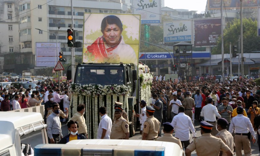 Singing Legend Lata Mangeshkar Funeral Photos