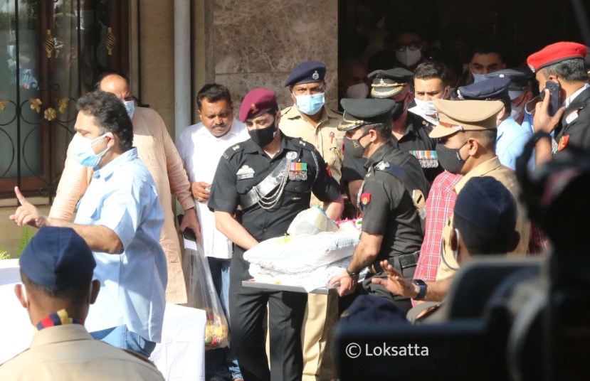 Singing Legend Lata Mangeshkar Funeral Photos