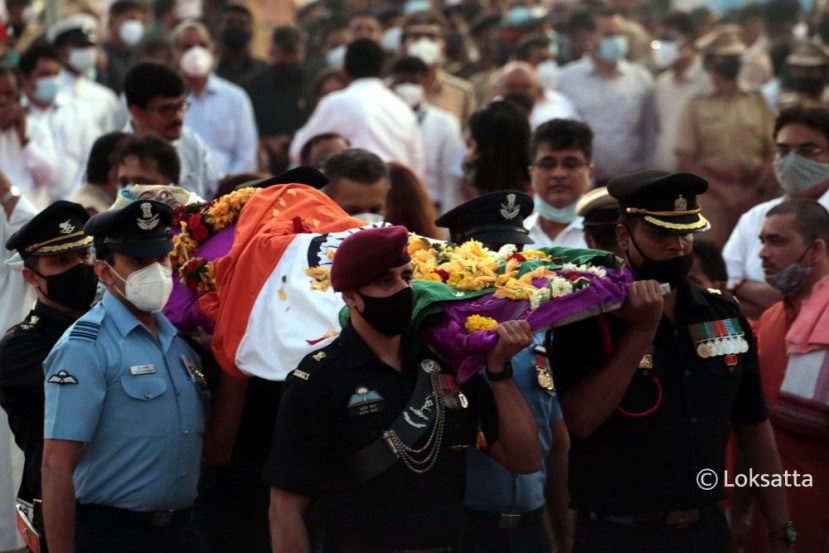 Singing Legend Lata Mangeshkar Funeral Photos