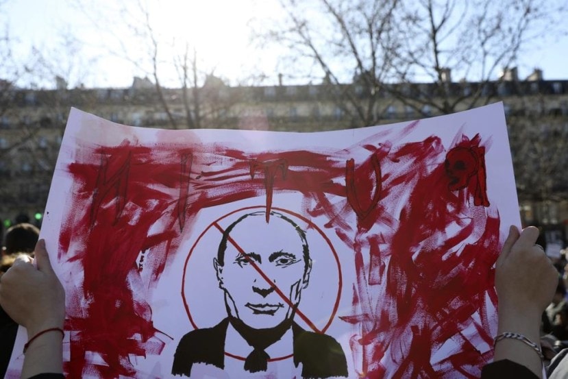 Photos show protesters across the world calling on Putin to stand down as Russia continues its assault on Ukraine