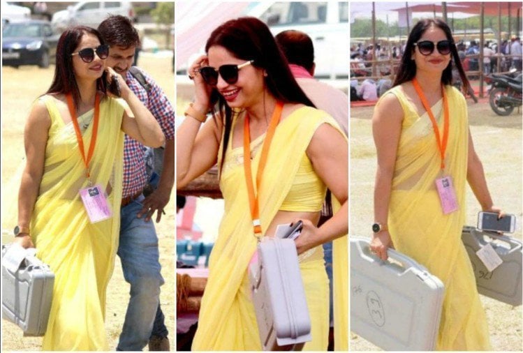 Remember UP poll officer Reena Dwivedi in yellow saree from viral photos She is back