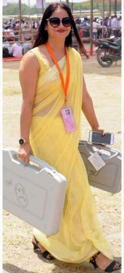 Remember UP poll officer Reena Dwivedi in yellow saree from viral photos She is back