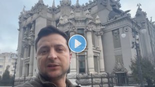 Ukrainian president Volodymyr Zelensky released video message