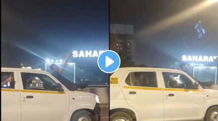 viral video of car stunt