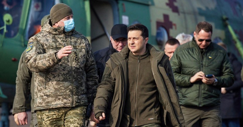 In military uniform defiant President Volodymyr Zelensky vows to defend Ukraine People called him real hero