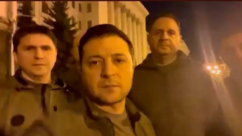 In military uniform defiant President Volodymyr Zelensky vows to defend Ukraine People called him real hero