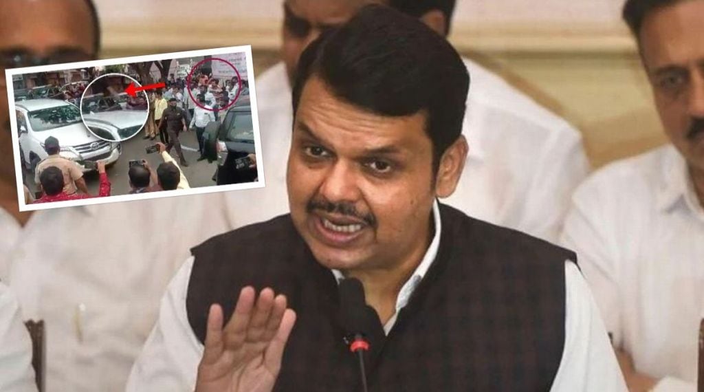 BJP, Devendra Fadanvis, slipper thrown on Devendra Fadanvis car, Pune, NCP