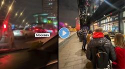 Viral Video: रशियन मॅकडोनाल्डच्या बाहेर लागली न संपणारी रांग कारण…