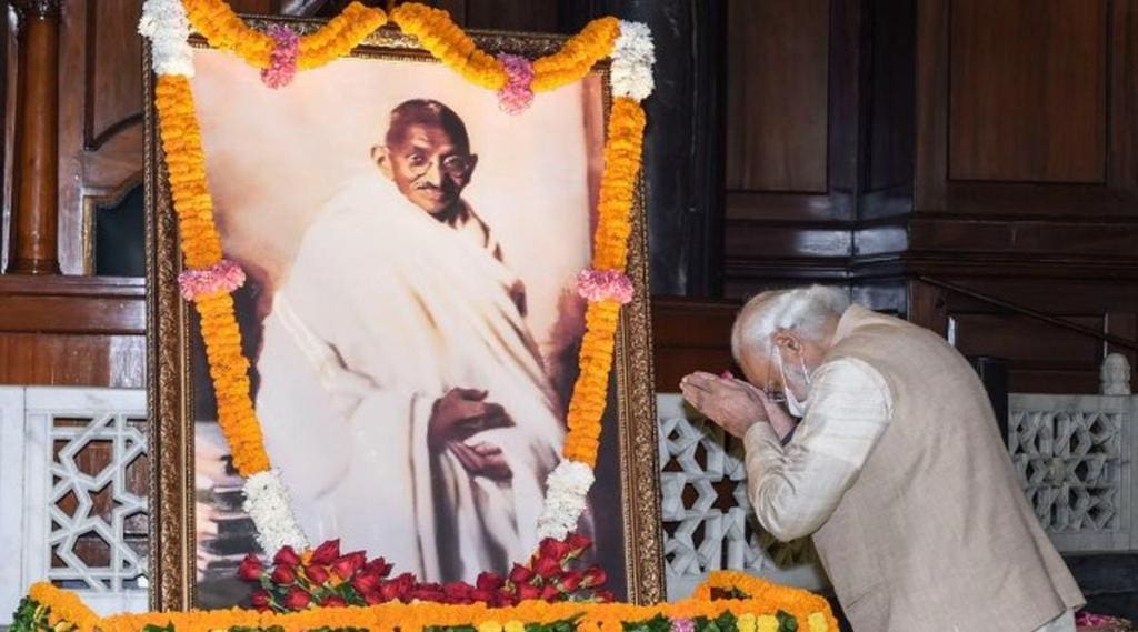 pm narendra modi and mahatma gandhi
