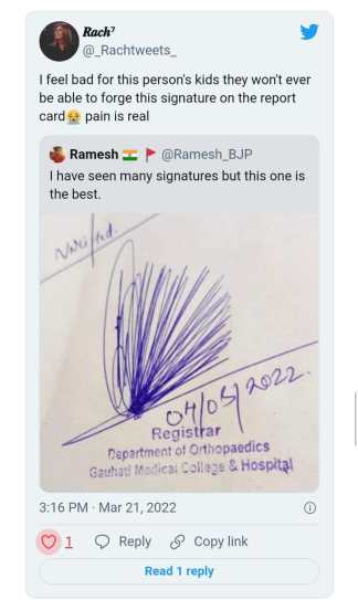 Weird Signature Photo Goes Viral Users Did Hilarious Comment On It