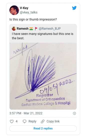 Weird Signature Photo Goes Viral Users Did Hilarious Comment On It