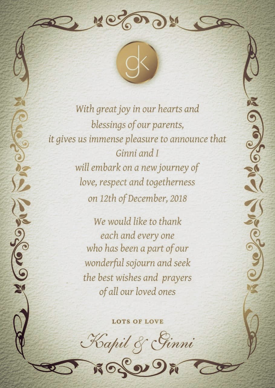 Bollywood Celebrity Wedding Invitation