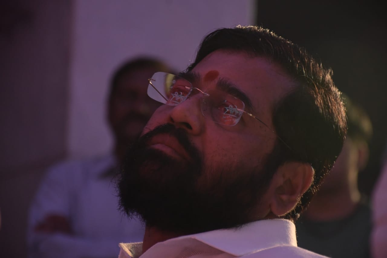 Shivsena Minister Eknath Shinde Emotional At at music launch of Dharmaveer