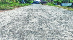 दीड वर्षांतच काँक्रीटच्या रस्त्याची दुर्दशा ;वाणगावमध्ये ठेकेदारावर कारवाईची मागणी