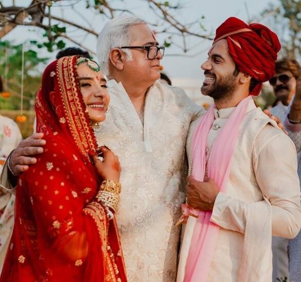 राजकुमार रावसोबतच्या लग्नात पत्रलेखा लाल साडीत खूपच सुंदर दिसत होती.