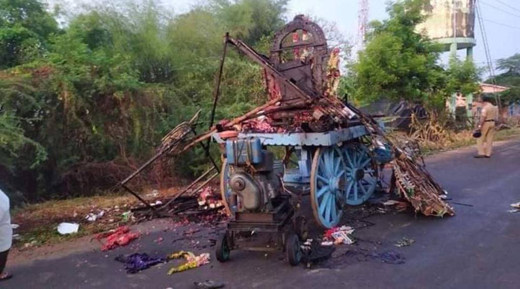 11 killed after temple chariot hits high-tension cable during procession