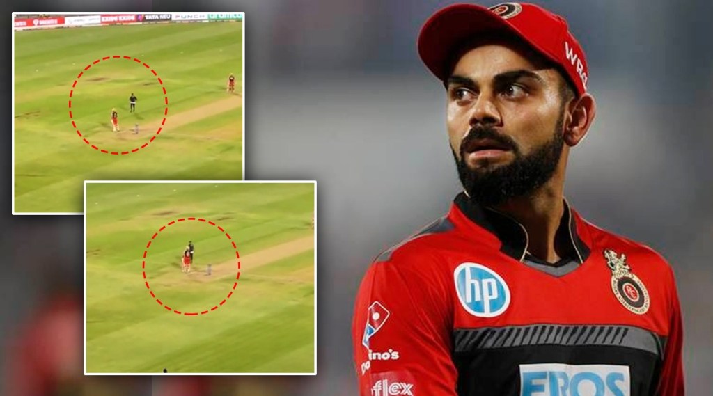 IPL सामन्यादरम्यानच विराट कोहलीशी हस्तांदोलन करायला तो थेट पोहोचला मैदानात; पोलिसांनी ठोकल्या बेड्या