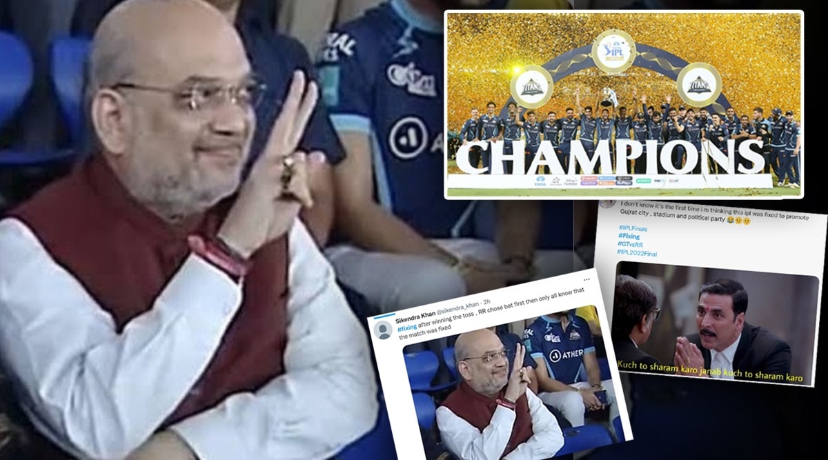 IPL 2022 : गुजरात टायटन्सच्या विजयानंतर #Fixing चा सोशल मीडियावर ट्रेण्ड; अमित शहांचे सामनादरम्यानचे फोटो व्हायरल