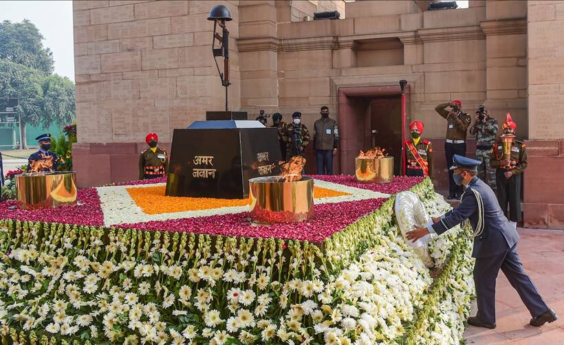 १९७१ च्या युद्धातील हुतात्मा जवानांच्या स्मृतिचिन्हाचे स्थलांतर