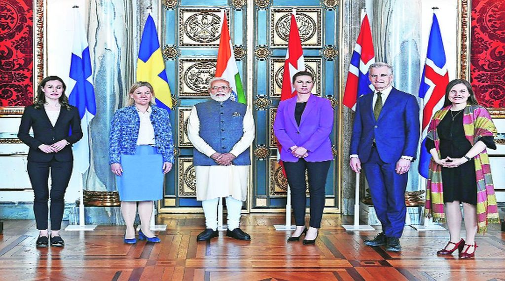 जागतिक प्रश्नांवर विचारविनिमय; नॉर्डिक देशांच्या प्रमुखांशी पंतप्रधान नरेंद्र मोदी यांची चर्चा