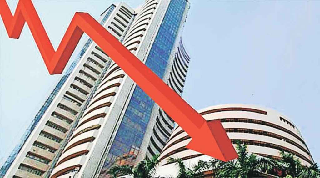 घसरण षटकार ; निरंतर विक्रीने ‘सेन्सेक्स’ नऊ महिन्यांच्या नीचांकाला