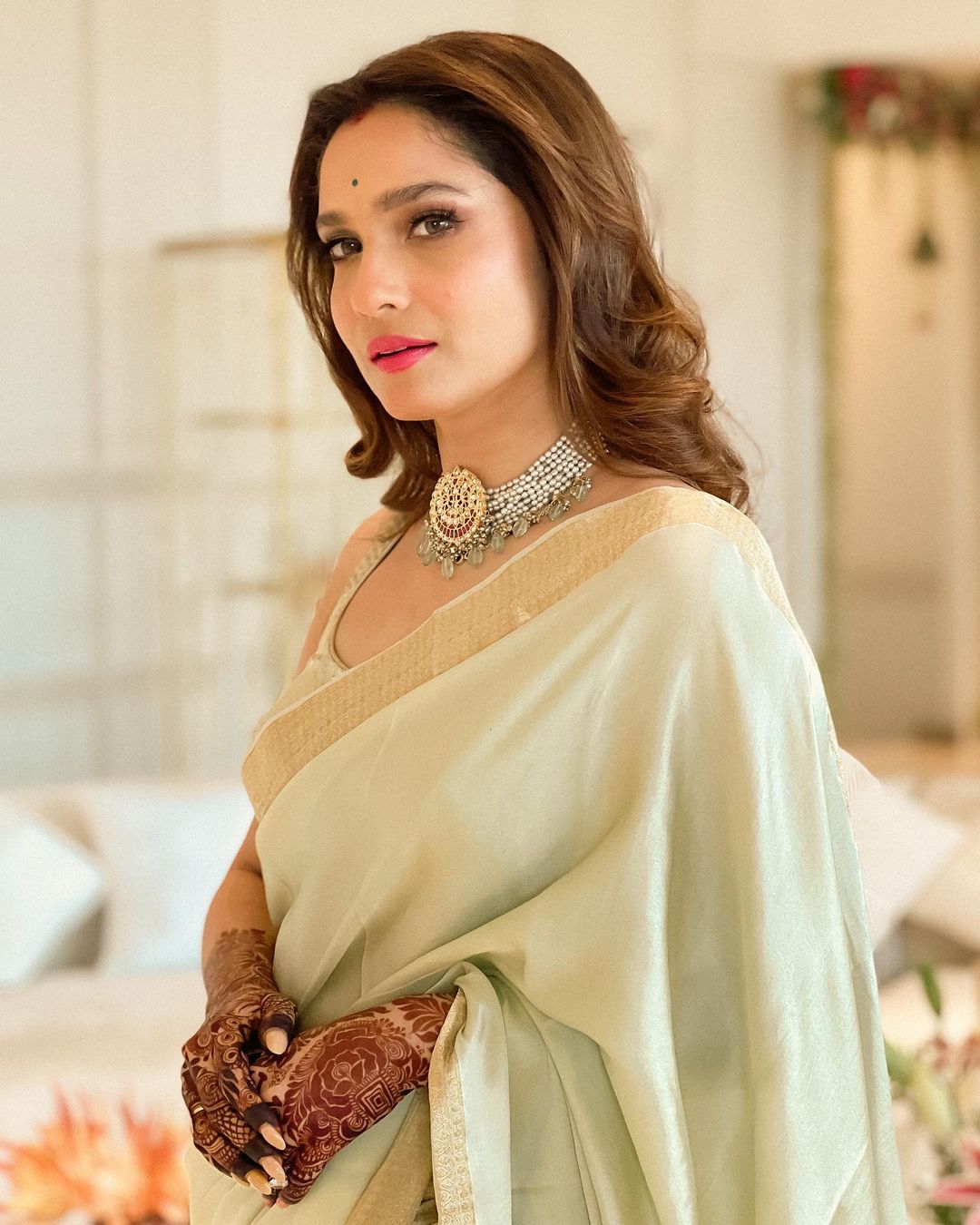 Ankita Lokhande Vicky Jain New Home Graha Pravesh Photos