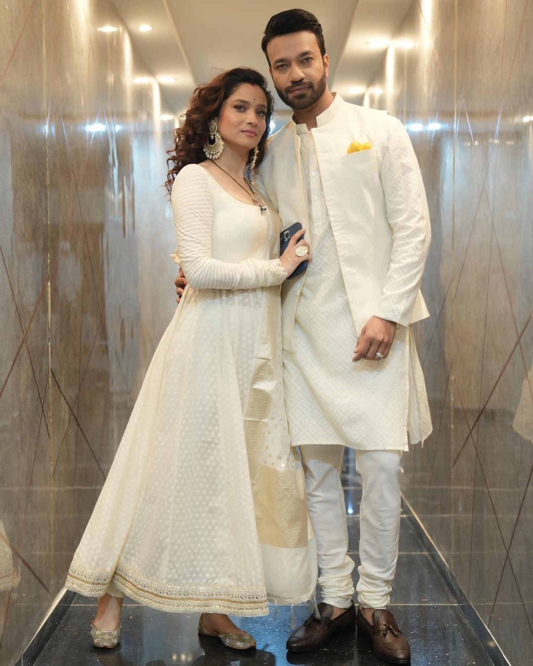 Ankita Lokhande Vicky Jain New Home Graha Pravesh Photos