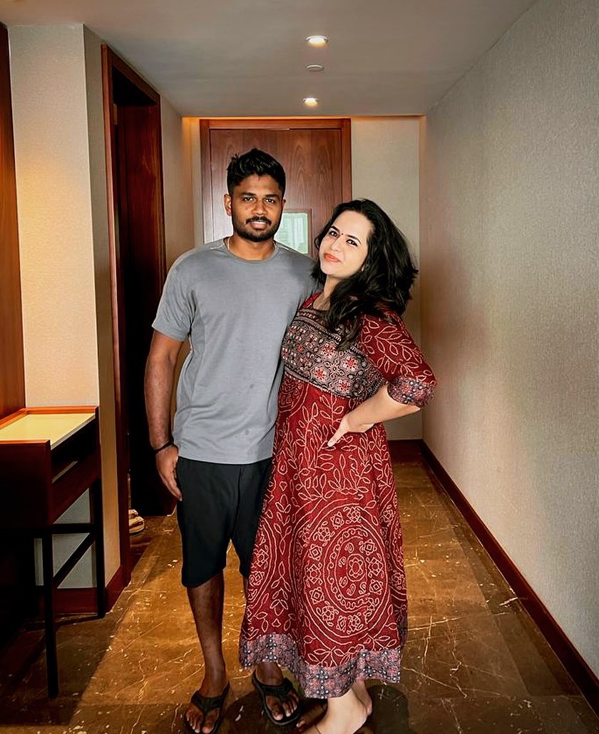 Charulatha And Sanju Samson 