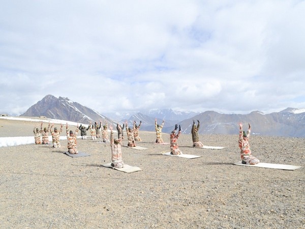 International Yoga Day 2022 ITBP jawans perform yoga aasans 