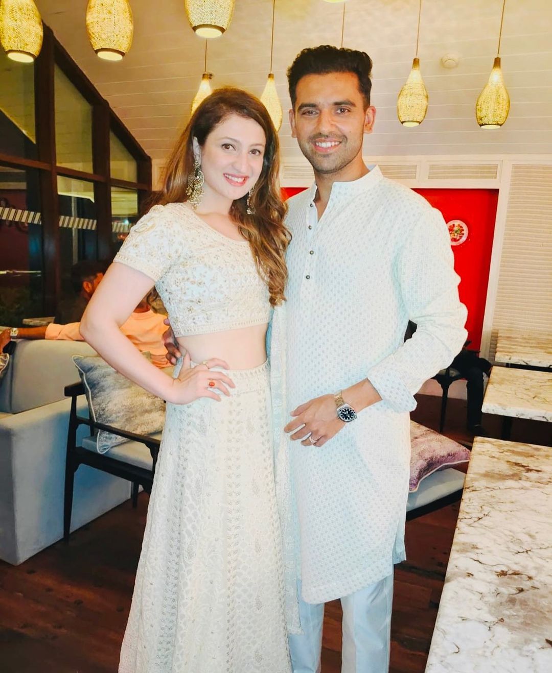 Deepak Chahar and Jaya Bhardwaj