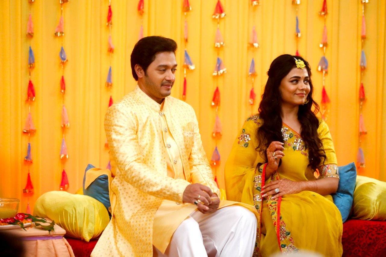 Mazi Tuzi Reshimgath serial Yash Neha Haldi Ceremony