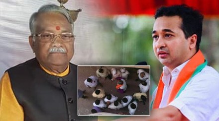 Nitesh Rane tweeted photo Chandrakant Khaire warning to file a case