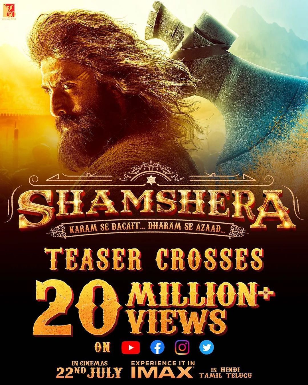 Shamshera Movie cast fees 