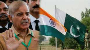 shahbaz sharif and india and pakistan flag