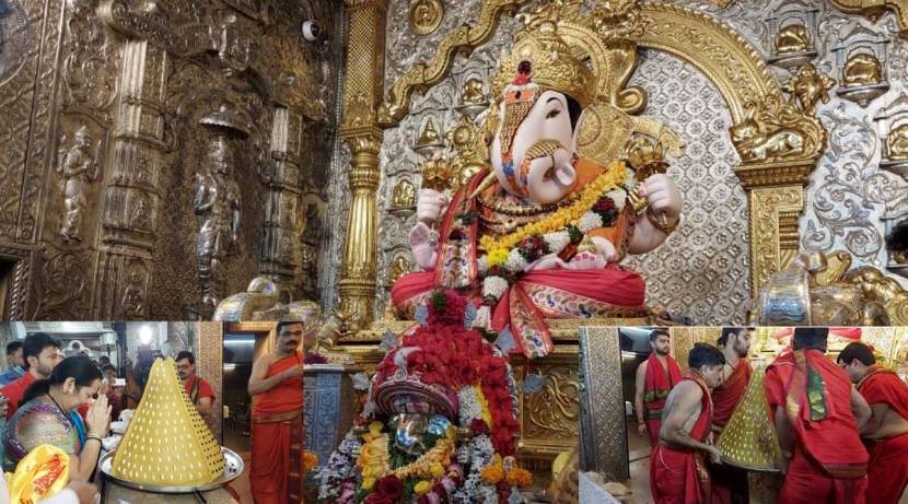 शिवसेना पक्ष प्रमुख व माजी मुख्यमंत्री उद्धव ठाकरे यांच्या ६२ व्या वाढदिवसानिमित्त आज(मंगळवार) पुण्यातील श्रीमंत दगडूशेठ हलवाई गणपती मंदिरात शिवसेनेच्या नेत्या, उपसभापती नीलम गोऱ्हे यांच्या हस्ते ६२ किलो वजनाचा केसरी मोदक अर्पण करण्यात आला.