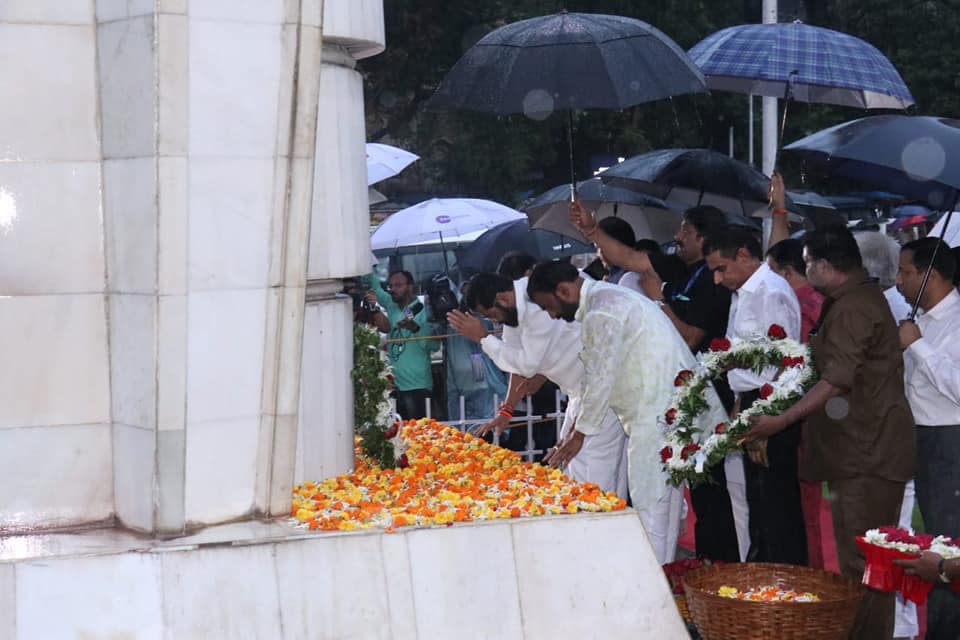 Eknath Shinde Visited Smarak Mumbai Thane Photos