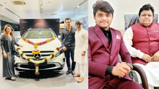 Kartiki Gaikwad kaustubh gaikwad Mercedes car