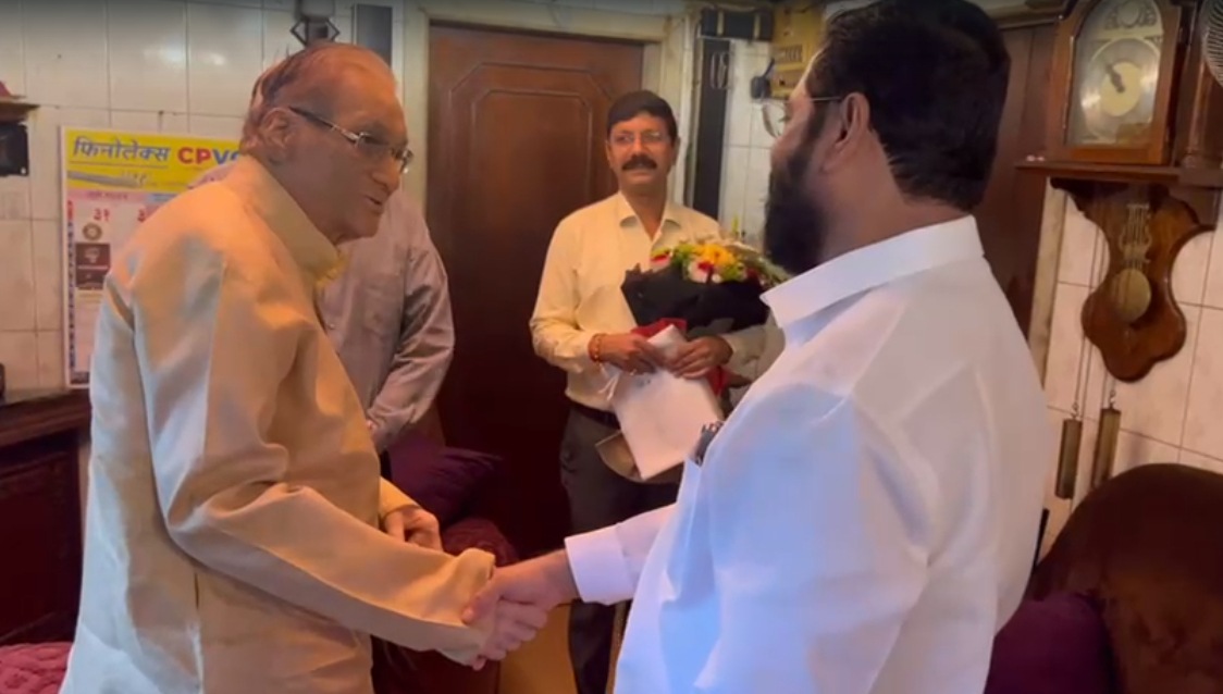  Chief Minister Eknath Shinde visits Shiv Sena senior leaders Manohar joshi and liladhar dahake