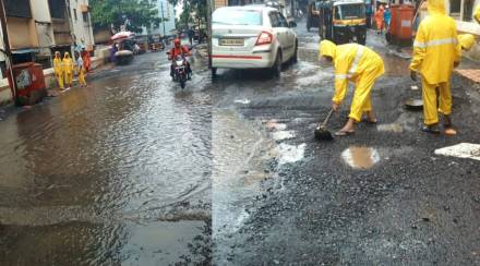 Pits on Dombivli roads