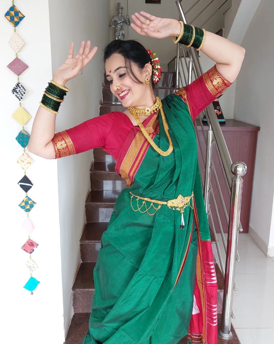 Sai Lokur Nauvari Saree Look Photos