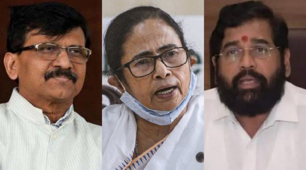 Sanjay Raut Mamata Banerjee Eknath Shinde