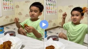 Korean woman teaching her son Hindi language