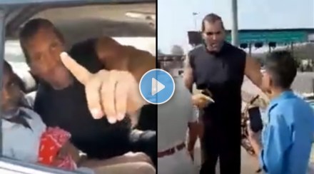 Great Khali get angry with toll booth worker who gets inside car for selfie Great Khali get angry with toll booth worker who gets inside car for selfie