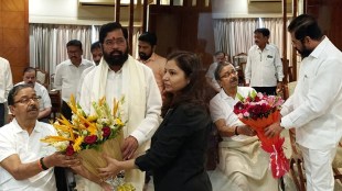 Chief Minister Eknath Shinde meets Shiv Sena MP Gajanan Kirtikar