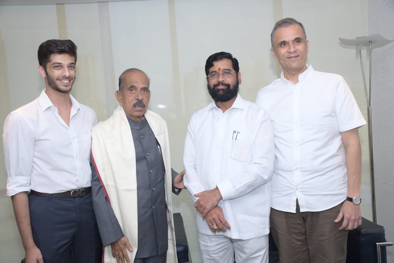 Chief Minister Eknath Shinde visits Shiv Sena senior leaders Manohar joshi and liladhar dahake