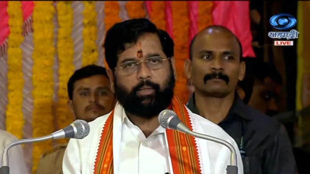 eknath shinde in pandharpur
