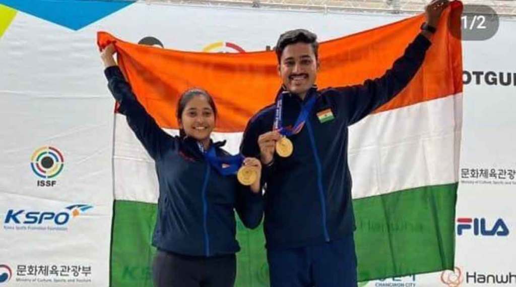 shahu mane of kolhapur won gold medal in world shooting shahu mane of kolhapur won gold medal in world shooting